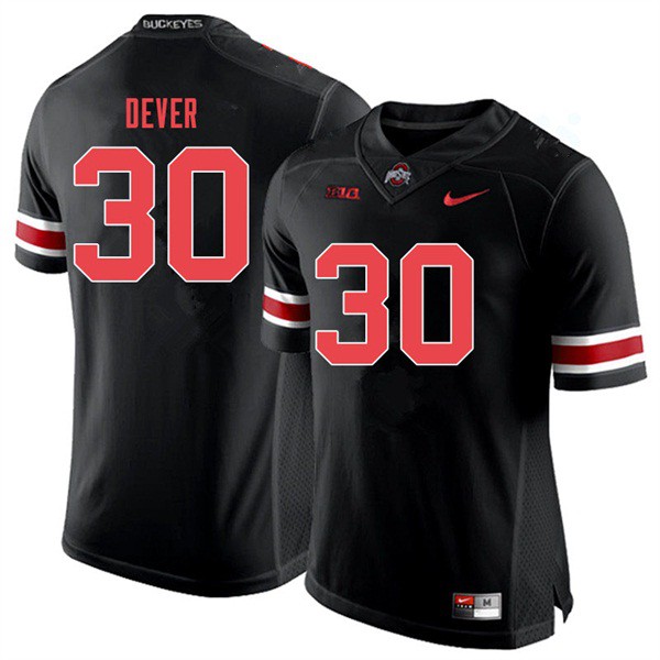 Ohio State Buckeyes #30 Kevin Dever Men Player Jersey Black Out OSU49638